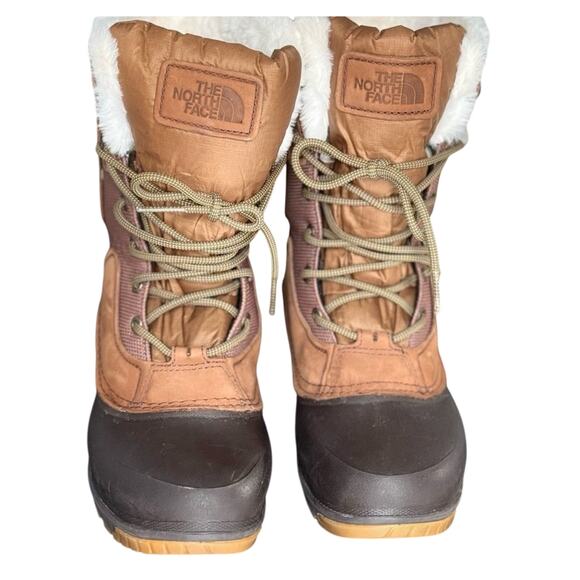 The North Face Shellista IV shorty Lace Snow Winter Boots Brown Womens 9.5 NEW - Picture 3 of 7